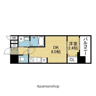 アドバンス大阪アネラ【5階】の間取り