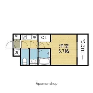 ワールドアイ大阪EAST CITY【1004号室】の間取り