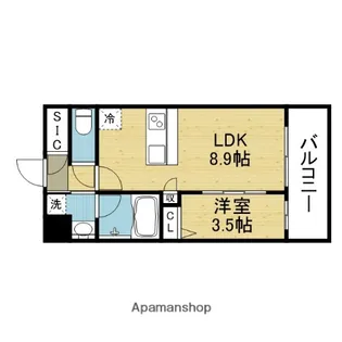 スプランディッド玉造【7階】の間取り