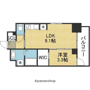 S-RESIDENCE松屋町asence【4階】の間取り