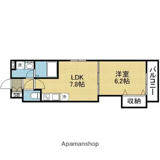 プロスパーコート長瀬【3階】の間取り