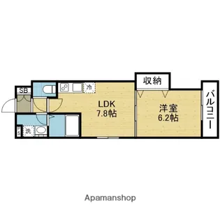 プロスパーコート長瀬【2階】の間取り