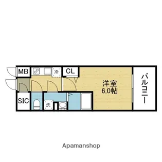 エスリード大阪イーストエッジ【2階】の間取り