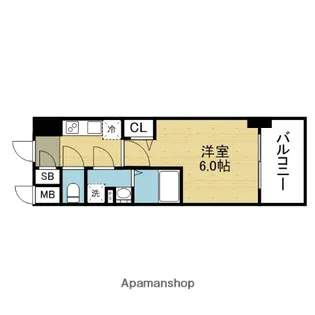 エスリード大阪イーストエッジ【2階】の間取り