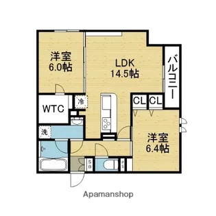 ココルトリシア【3階】の間取り