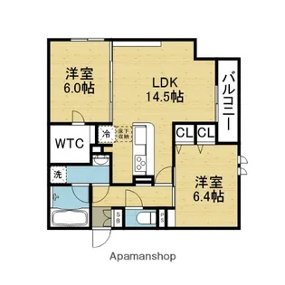 ココルトリシア【1階】の間取り