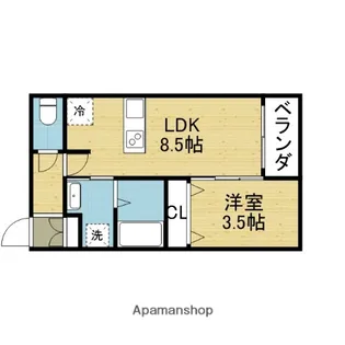 SIERRA深江南【202号室】の間取り