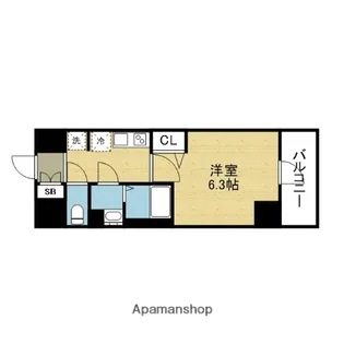 アドバンス大阪メルディア【8階】の間取り