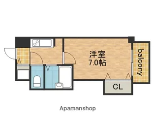 CITY SPIRE布施【302号室】の間取り