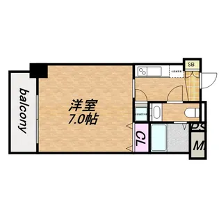 ラシュレエグゼ本町【4階】の間取り