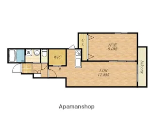 リバーサイド大今里【1階】の間取り