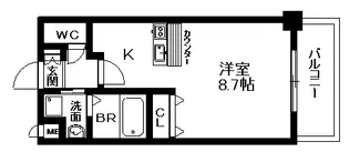 プレサンス心斎橋モデルノ【0604号室】の間取り