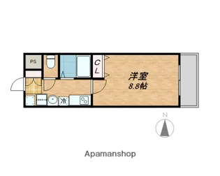 ロータリー今里【8階】の間取り