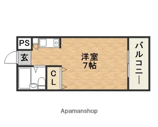 ハイライフ深江【203号室】の間取り