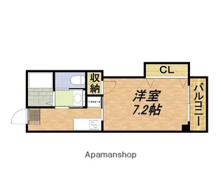 ヒルズ5谷町【4階】の間取り