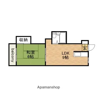 シャトー深江橋【405号室】の間取り