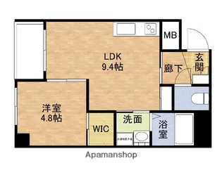 セントロイヤルクラブ谷町【401号室】の間取り