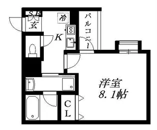 ディオレクレスト東心斎橋【3階】の間取り