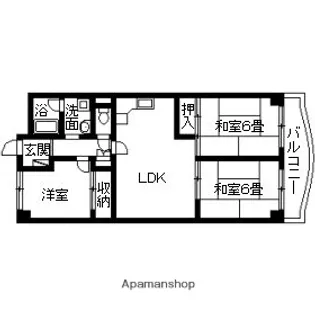 新深江サンハイツ【7階】の間取り