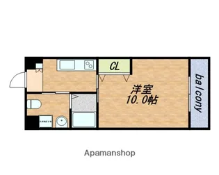 アリビオ北巽【4階】の間取り