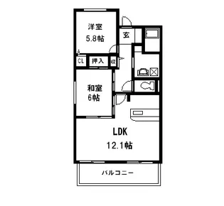 カーサ リーヴァ【5階】の間取り