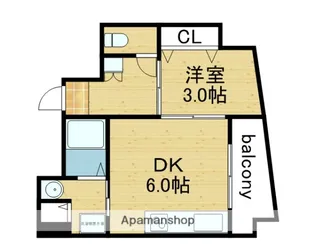 フォートレスコート【402号室】の間取り