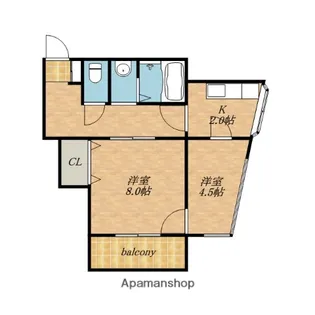 ラ・フォーレ諏訪【2階】の間取り