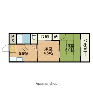 ロイヤルDYDO【208号室】の間取り