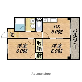 メゾン菊水【6階】の間取り