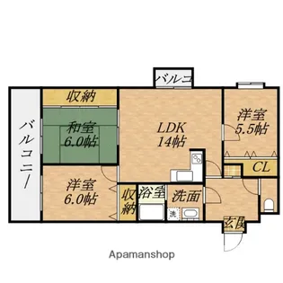 ティピカルタルミ【4階】の間取り