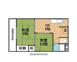藤伊コーポ【206号室】の間取り