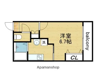 ラフォンテ今里【502号室】の間取り