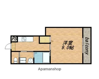 クィーンライフ勝山北【501号室】の間取り