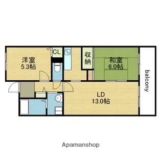 サンオークタツミ【9階】の間取り