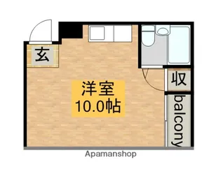 コーポウエスト神路【101号室】の間取り