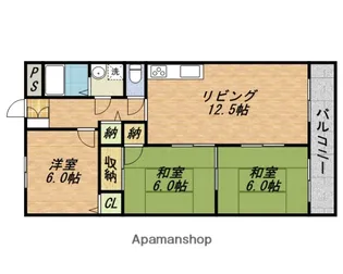 ブルースカイ【2階】の間取り