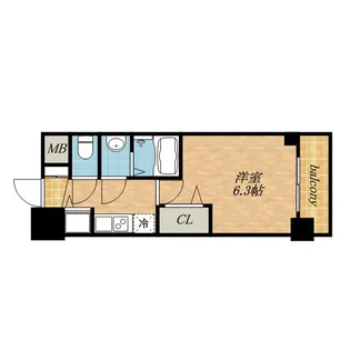 プレサンス大阪城公園ネクサス【6階】の間取り