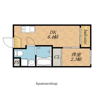 コバルト森ノ宮EAST(旧HASEO緑橋)【202号室】の間取り