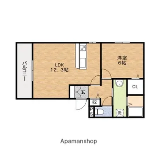マンマミーア【302号室】の間取り