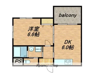ラフィネ今里【301号室】の間取り