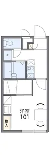 レオパレスピュア【1階】の間取り