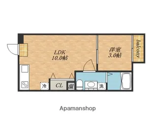 YS MAISON BRIGHT【102号室】の間取り