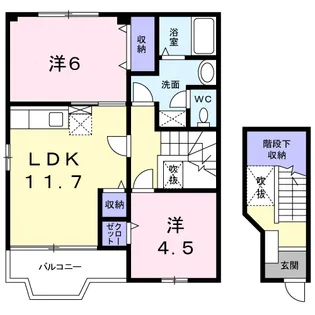 ピエ デル モンテB棟【2階】の間取り