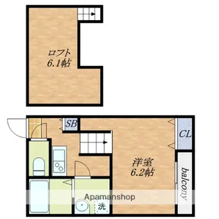 CastleEast L's【2階】の間取り