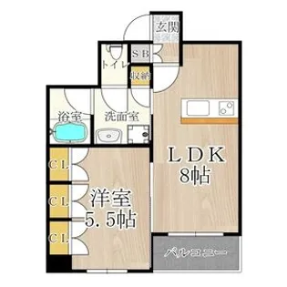 CITY SPIRE難波グレイス【12階】の間取り