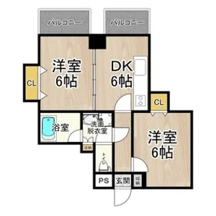 CITY SPIRE難波プレミア【10階】の間取り