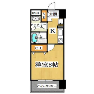 ディオレクレスト東心斎橋【5階】の間取り