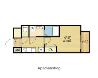 レジュールアッシュ玉造【11階】の間取り
