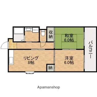 リバーサイド瑞樹【5階】の間取り