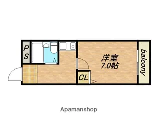 アクセル今里【102号室】の間取り
